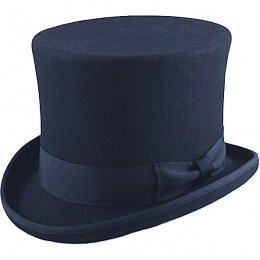 Boys Navy Premium Wool Tall Top Hat